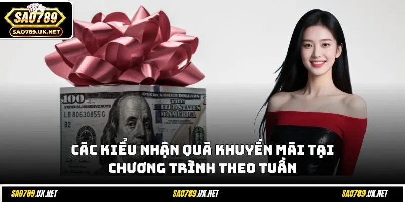 Các kiểu nhận quà khuyến mãi tại chương trình theo tuần