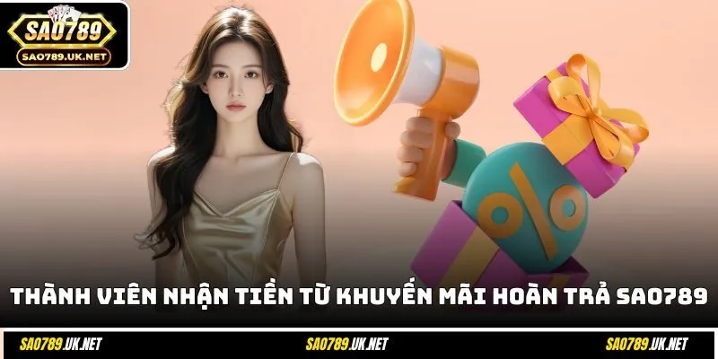 Thành viên nhận tiền từ khuyến mãi hoàn trả SAO789
